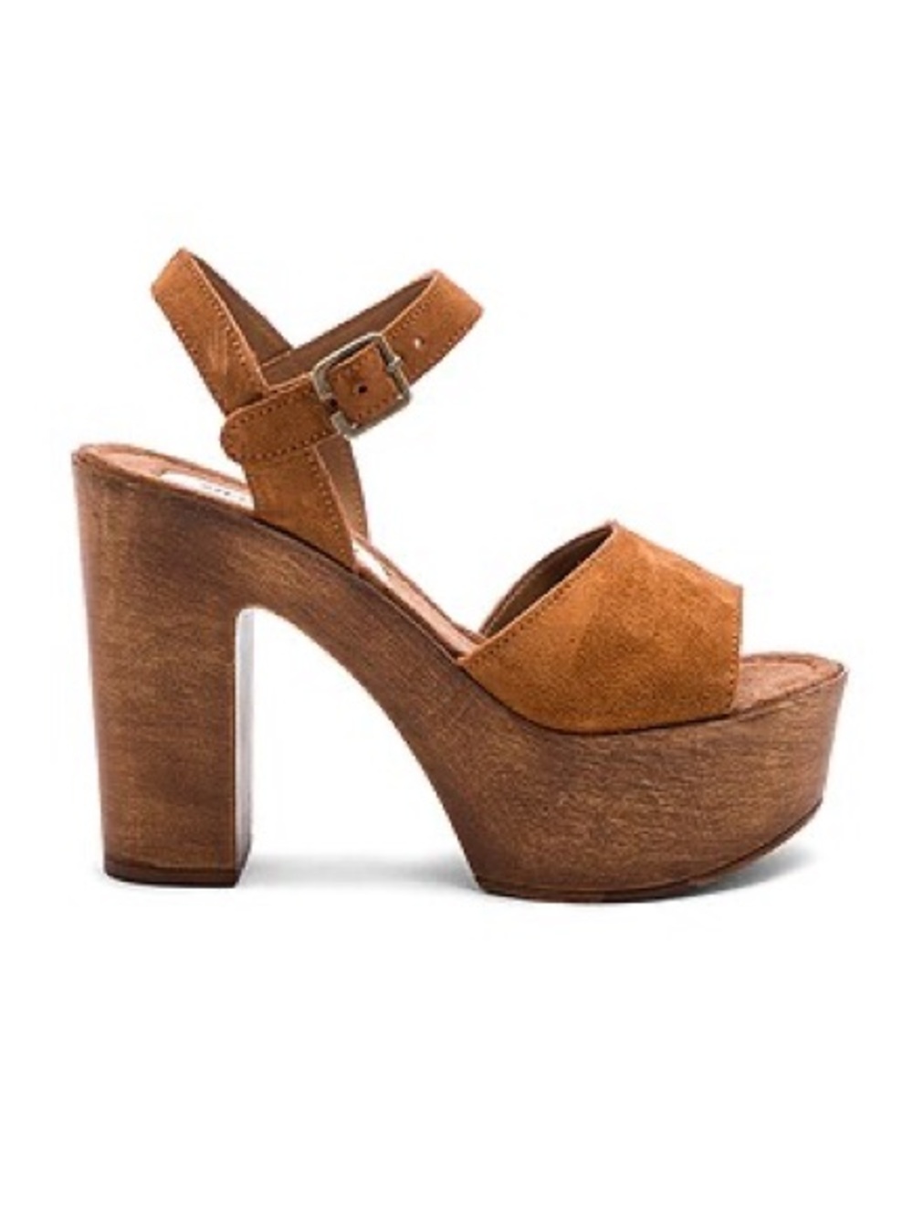 Steve Madden Lulla Suede Platform Sandal in Cognac size 8